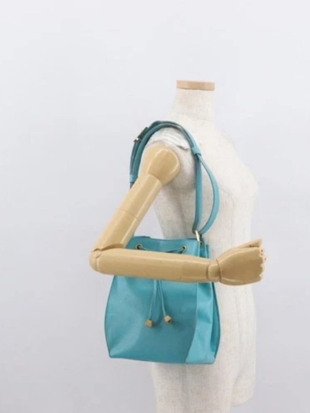 Christian Dior Shoulder Bag Leather Light Blue Auth - Picture 14 of 16